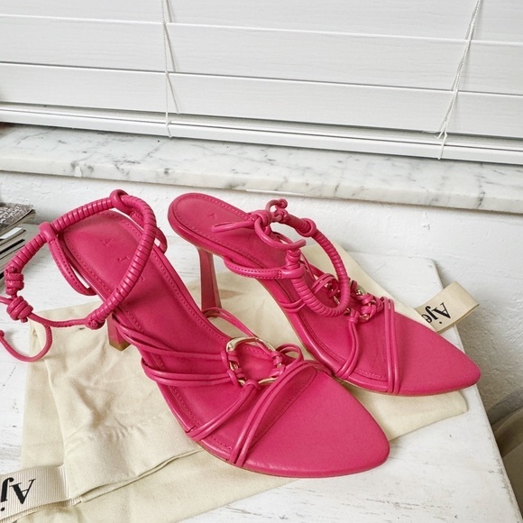 NEW Aje Mirage Leather Strappy Heel - Picture 5 of 7